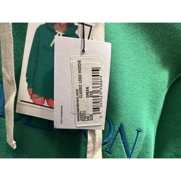 J.W. Anderson Classic Green Logo Hoodie [New} - Picture 5 of 8